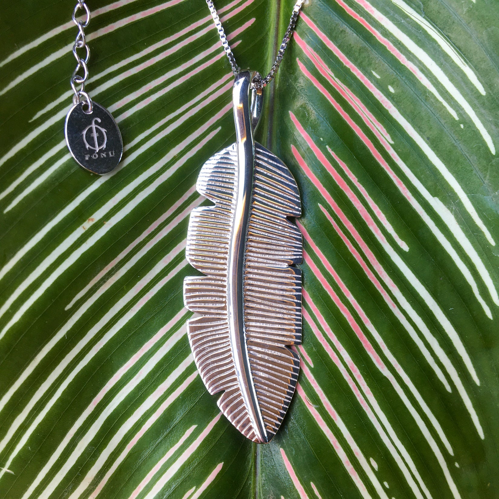 BANANA LEAF NECKLACE ⌲ Silver 925