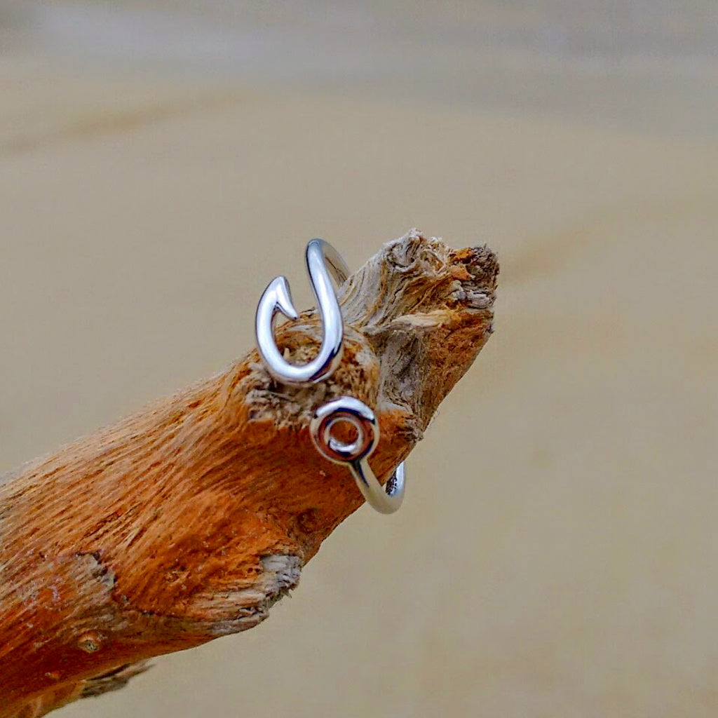FISH HOOK RING ⫸ Silver 925