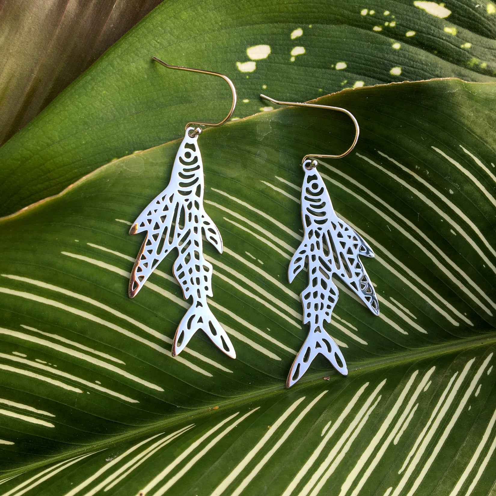 FLYING FISH EARRINGS ⫸ Silver 925