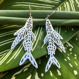 FLYING FISH EARRINGS ⫸ Silver 925