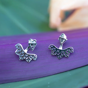 NONI LEAF JAKETE STUDS ⌲ Silver 925